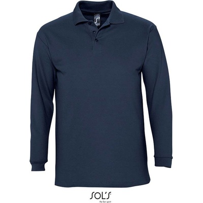 Sol's Winter II Polo s dlhým rukávom modré navy