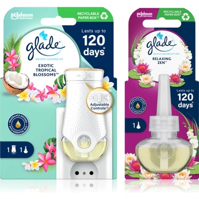Glade Electric scented oil Exotic Tropical Blossom + Relaxing Zen изгодна опаковка 3 бр