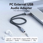 Vention външна звукова карта USB Sound card 1-Port 0.25M Gray - CVFHC (CVFHC) - tehnik Звукови карти