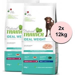 Natural Trainer Natural Ideal Weight White Meats Възрастни Средни и Макси 2 x 12 кг