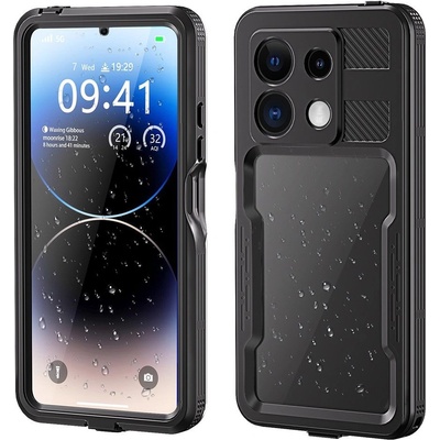 Xiaomi REDPEPPER IP68 Водоустойчив Калъф + Скрийн Протектор за Xiaomi Redmi Note 13 Pro 5G - Черен