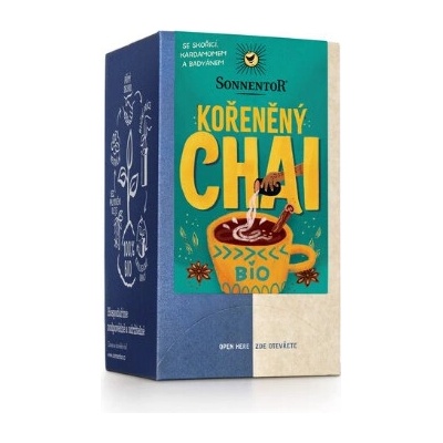 Sonnentor Čaj Chai kořeněný porcovaný dvoukomorový 32 g