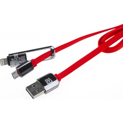 Remax AA-1088 King-Kong micro-USB prepojovací 2v1, 1m, červený
