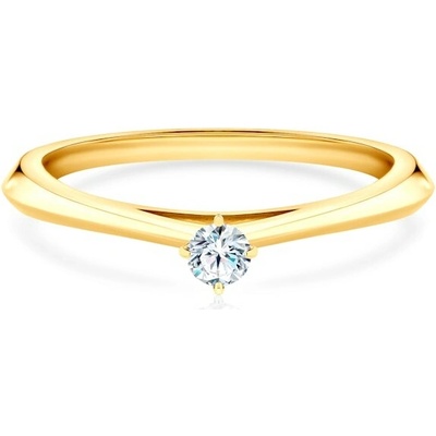 Savicki Zásnubný prsteň The Light žlté zlato laboratórny diamant DL R1 1 1 LAB Z