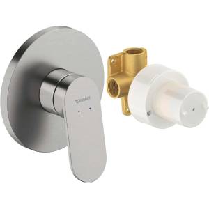Duravit Wave - Смесител за душ за вграждане, с тяло, матирана неръждаема стомана WA4210007070 (WA4210007070)