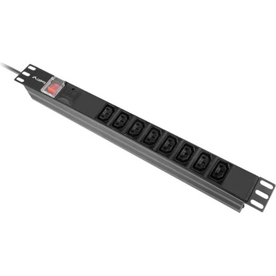 Lanberg power distribution unit (pdu) 19" 1U 16a 2m 8x iec c13 sockets blac (PDU-08I-0200-C20-BK)