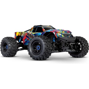 Traxxas Монстер Макс Траксас Traxxas Widemaxx 1/10 Scale 4WD Brushless Electric Monster Truck, VXL-4S, TQi - Rock & Roll TRX89086-4RNR (TRX89086-4RNR)