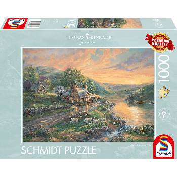 Schmidt Spiele Пъзел Schmidt от 1000 части - Разсъмване в Изумрудената долина (59774)