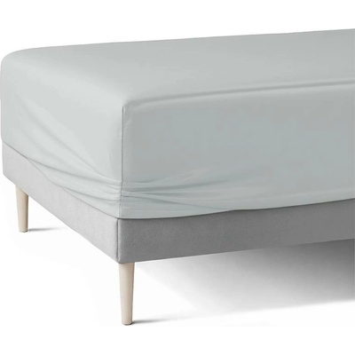 Takoy Napínací prostěradlo bavlněný satén 90x200x25 světle šedá-HT-01036 | 90 x 200 x 25 cm