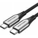 Vention TAAHG Nylon Braided Type-C (USB-C), (4K/PD/60 W/5 Gbps/3 A), 1,5m, šedý