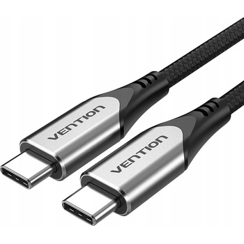 Vention TAAHG Nylon Braided Type-C (USB-C), (4K/PD/60 W/5 Gbps/3 A), 1,5m, šedý