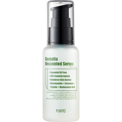 PURITO Centella Unscented Serum, серум за лице с азиатска центела и пептиди (8809563100316)