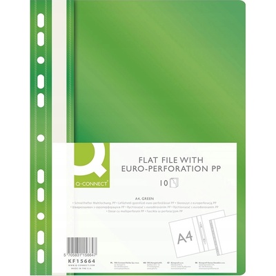 Q-CONNECT A4 s euroderovaním zelený 10 ks