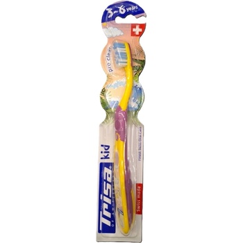 Trisa Детска четка за зъби Trisa - Kid, 3-6 г, лилава (1406)