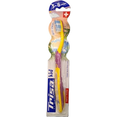 Trisa Детска четка за зъби Trisa - Kid, 3-6 г, лилава (1406)