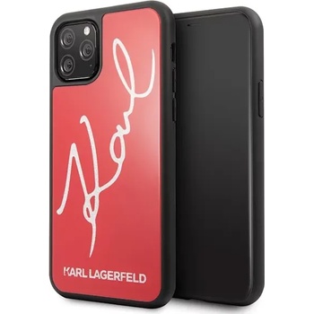 KARL LAGERFELD iPhone 11 Pro Max red hard case Signature Glitter (KLHCN65DLKSRE)