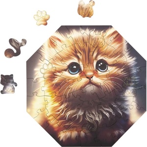 Milliwood Дървен пъзел Milliwood, Hi, I' m little, 46 части - Котето Кали (OM-CaliCat-5006)