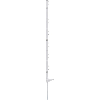 Plastový sloupek pro elektrický ohradník, délka 86 cm, 6 oček, bílá
