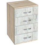 Bogdan Furniture G Скрин с четири чекмеджета Мебели Богдан модел bm-ava500, кристал със сонома - memo
