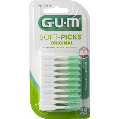 GUM Soft-Picks masážní mezizubní kartáčky s fluoridy velikost Regular ISO 1 80 ks – Zbozi.Blesk.cz