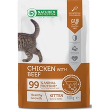 Nature's Protection Cat Kitten Chicken and Beef 100 g