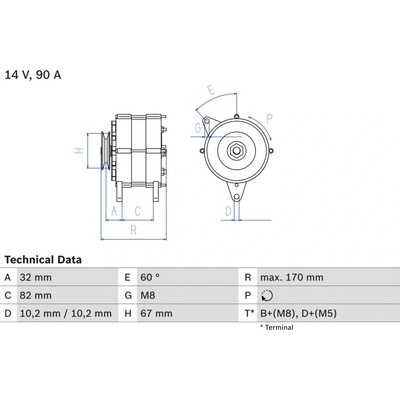 Alternátor BOSCH 0 986 036 660 (0986036660)