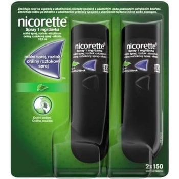 Nicorette Spray 1 mg/dávka aer.ora.2 x 13,2 ml/150dávok