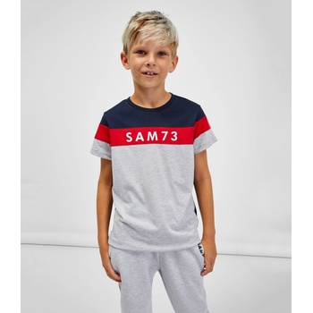 SAM 73 Синьо-сива тениска за момчета на райета SAM 73 Kallan Sam 73 | Siv | Момчешки | 116