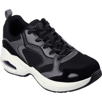 Skechers Дамски маратонки Skechers Mesh W Duraleather & Suede Overlay Low-Top Trainers Womens - Black