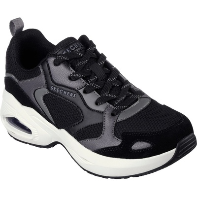 Skechers Дамски маратонки Skechers Mesh W Duraleather & Suede Overlay Low-Top Trainers Womens - Black