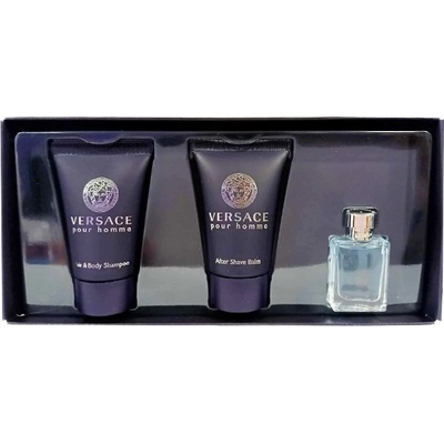 Versace Pour Homme Комплект (EDT 5ml + AS Balm 25ml + SG 25ml) за Мъже