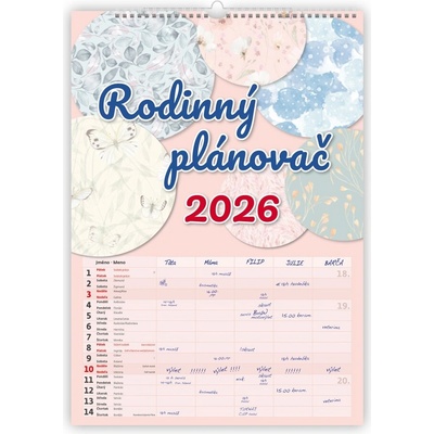 Rodinný plánovač nástěnný 2026