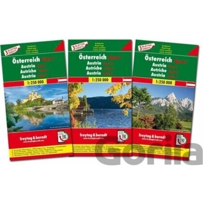 Österreich-Set, Autokarte 1:250.000, 3 Blätter in Kunststoff-Hülle
