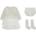 Guess Рокля в мръсно бяло с памперс-гащички и чорапи за новородено момиче Guess