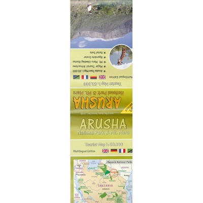 mapa Arusha NP a Mt. Meru 1:50 t.