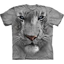 The Mountain detské batikované tričko Biely tiger sivé