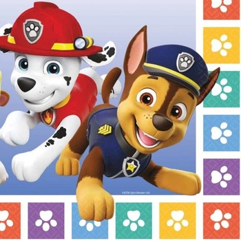 Amscan Papierové obrúsky Paw Patrol 33x33cm 16ks