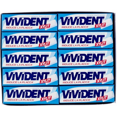 Vivident Xylitol mentolové žuvačky bez cukru 40ks
