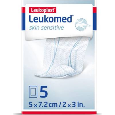 LEUKOPLAST Leukomed Skin Sensitive textilné krytie 5 x 7,2 cm 5 ks
