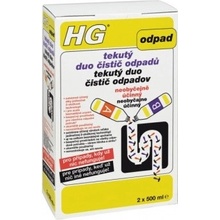 HG Tekutý DUO čistič odpadov 2x500 ml