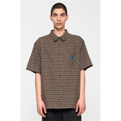 Santa Cruz košile Mini Hand SS shirt brown check