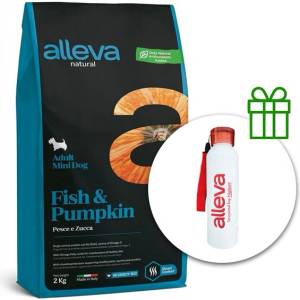 Alleva NATURAL кучешка риба и тиква възрастен мини 12 кг + термобутилка безплатно