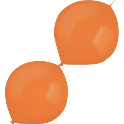 Amscan Balónky latexové spojovací dekoratérské metalické oranžové 30 cm