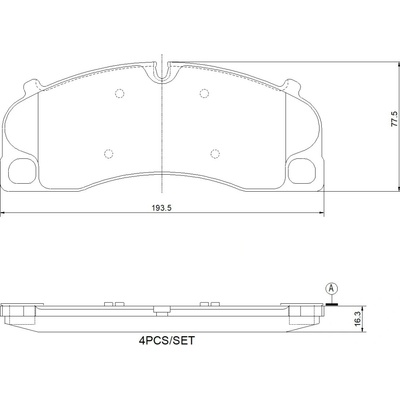 Sada brzdových platničiek, vždy 4 kusy v sade BREMBO P 65 059 (P65059)