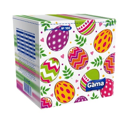 Gama Салфетки Гама с печат Великден 70бр (Рё82899)