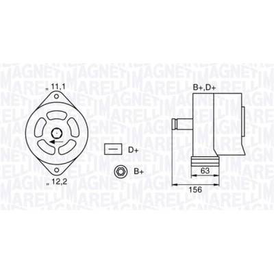 Alternátor MAGNETI MARELLI 063320025010