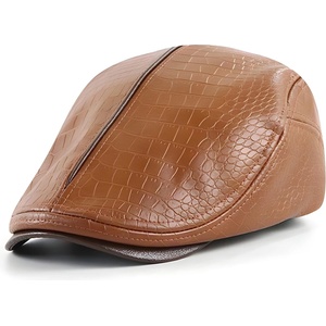 HARAHU Мъжка беретка al-25999 - Кафява kp25999