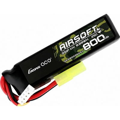 Li-Pol akumulátor Gens ACE 11,1V 800mAh 25C Mini Tamiya