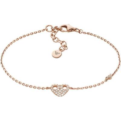 Emporio Armani Romantický pozlacený náramek se zirkony EG3649221