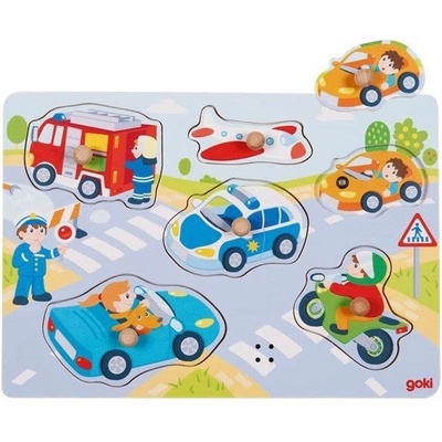 Goki Puzzle vkládačka so zvukmi Dopravné prostriedky 1/39 dílků